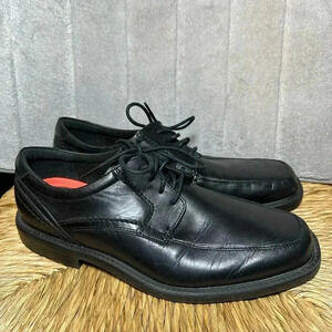 Rockport Men's Dress Shoes SL2 Apron Toe Oxford Black A13013 Size 11 M *NEW*